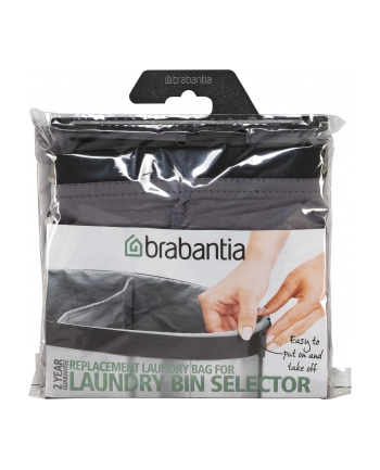 Brabantia wymienny worek do kosza na pran. Selector 55L grey nr 1