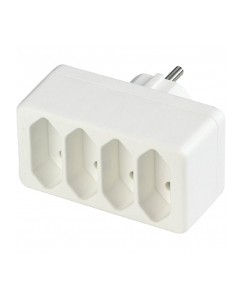 REV transition plug 4-fold Euro Socket line white