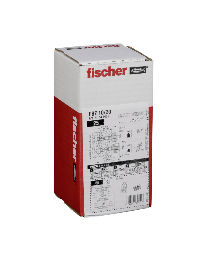 Fischer kotwa sworzniowa FBZ 10/20 25 szt. główny