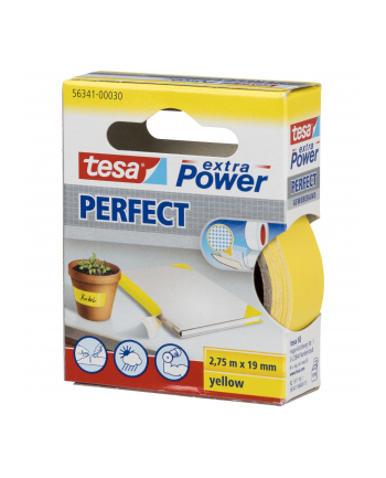 Tesa Cloth Tape 2,75m x 19mm extra Power yellow 56341