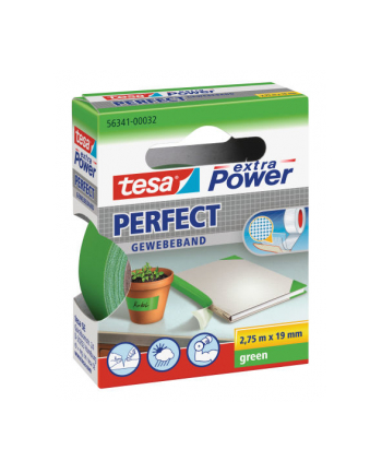 Tesa Gewebekleb. 2,75m x 19mm extra Power grün Perfekt 56341