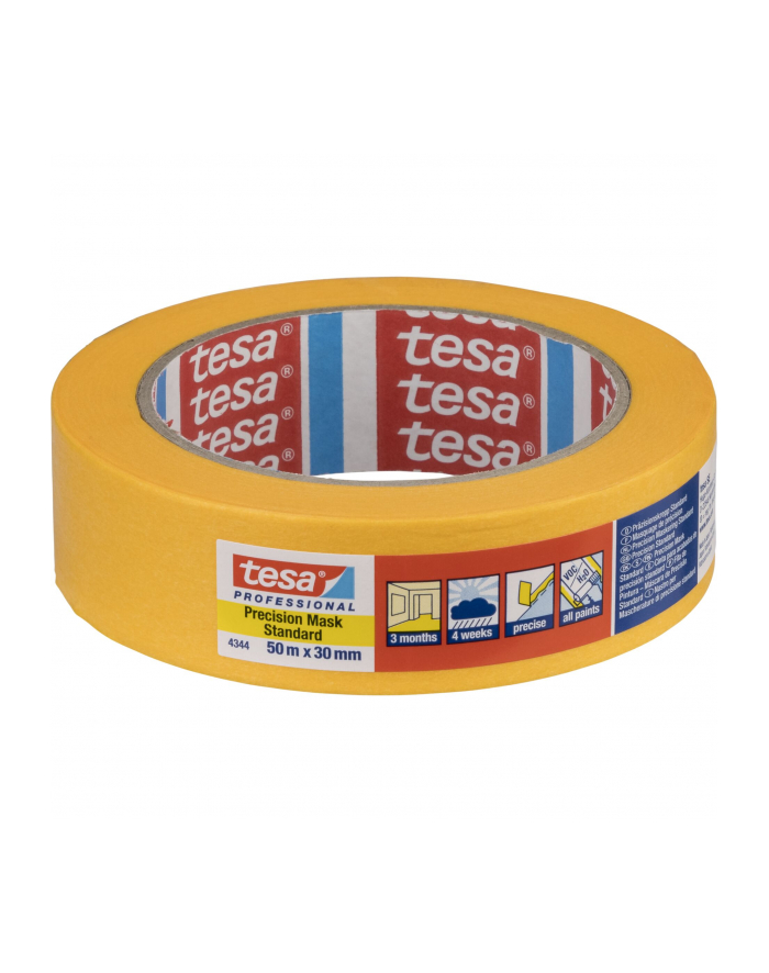 Tesa Masking Tape 50m x 30mm Stand.Prec. yellow 04344 główny