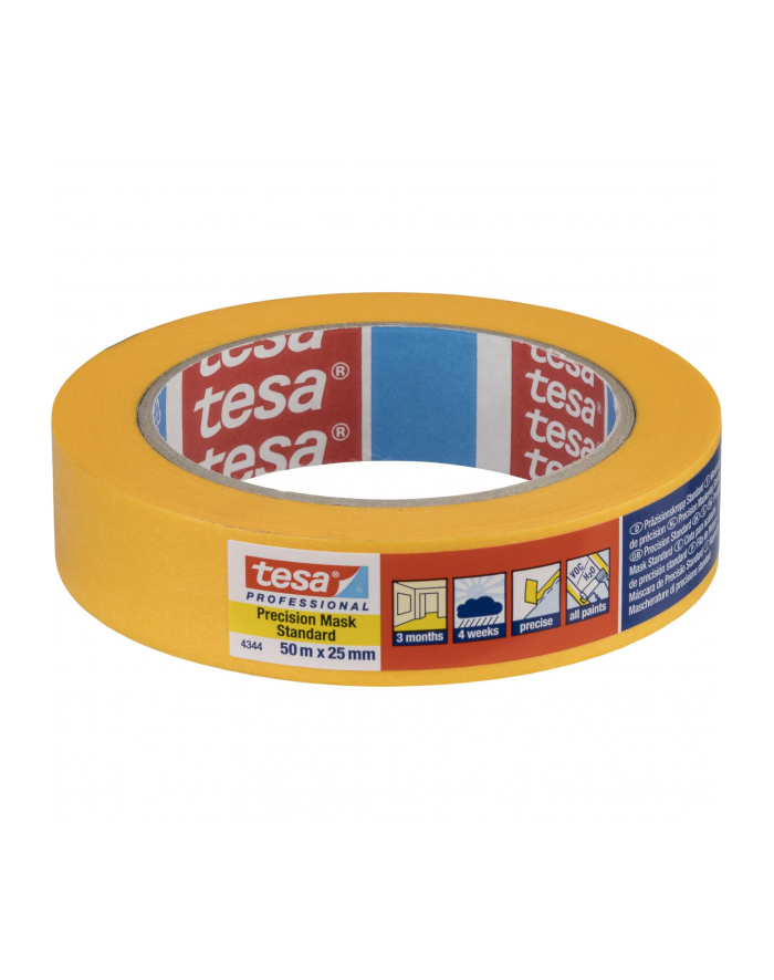 Tesa Masking Tape 50m x 25mm Stand.Prec. yellow 04344 główny