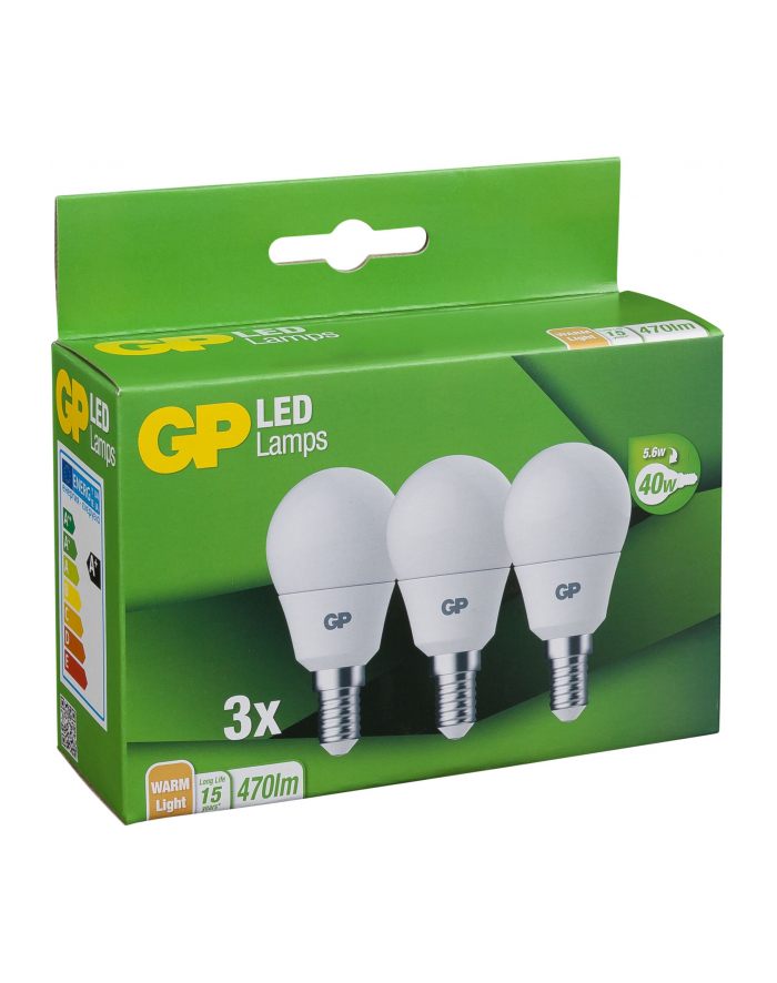 1x3 GP Lighting A45 Mini Globe E14, 5,6W (40W) 470lm GP 087854 główny