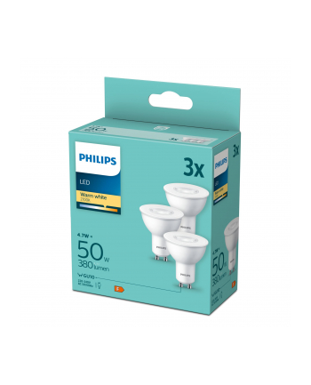 Philips LED Spotlight GU10 WW 3-Pack  50W 2700K