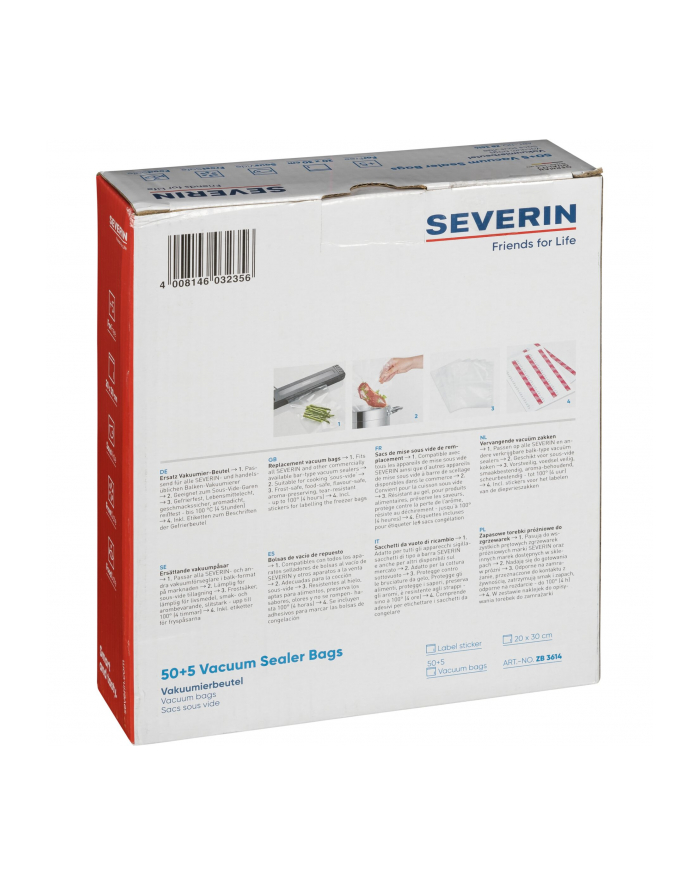Severin ZB 3614 Vacuum Bags 20 x 30 cm główny