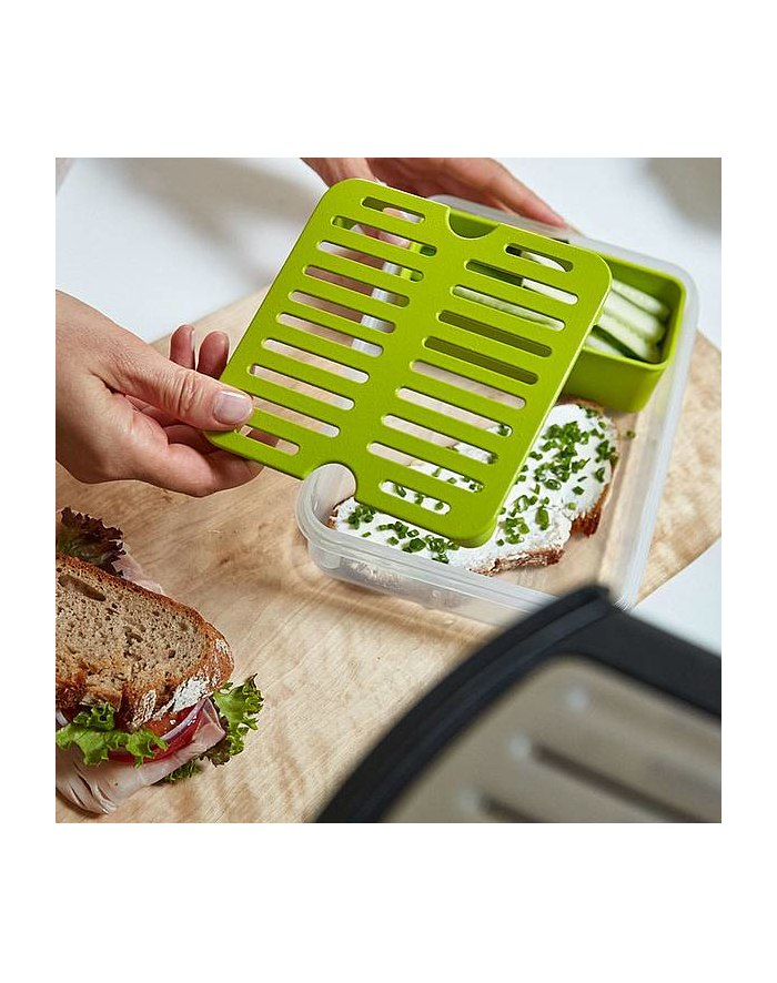 Emsa Clip&Go Brunchbox 518099 1,2l przezroczysty/zielony główny