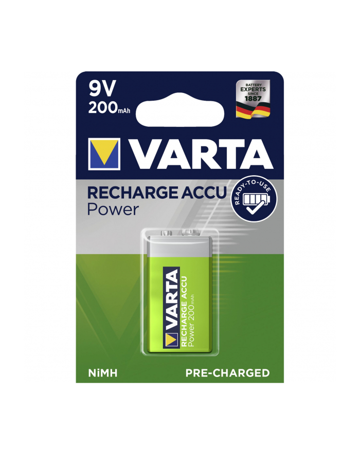 10x1 Varta Rechargeable Accu NiMh 200mAh 9V-Block PU kart. w. główny