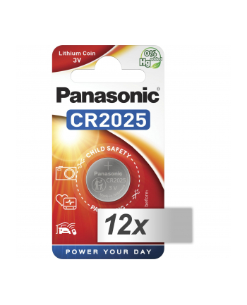 12x1 Panasonic CR 2025 bateria litowa    karton 12 szt.