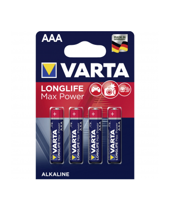 10x4 Varta Longlife Max Power Micro AAA LR 03  PU karton wewn.