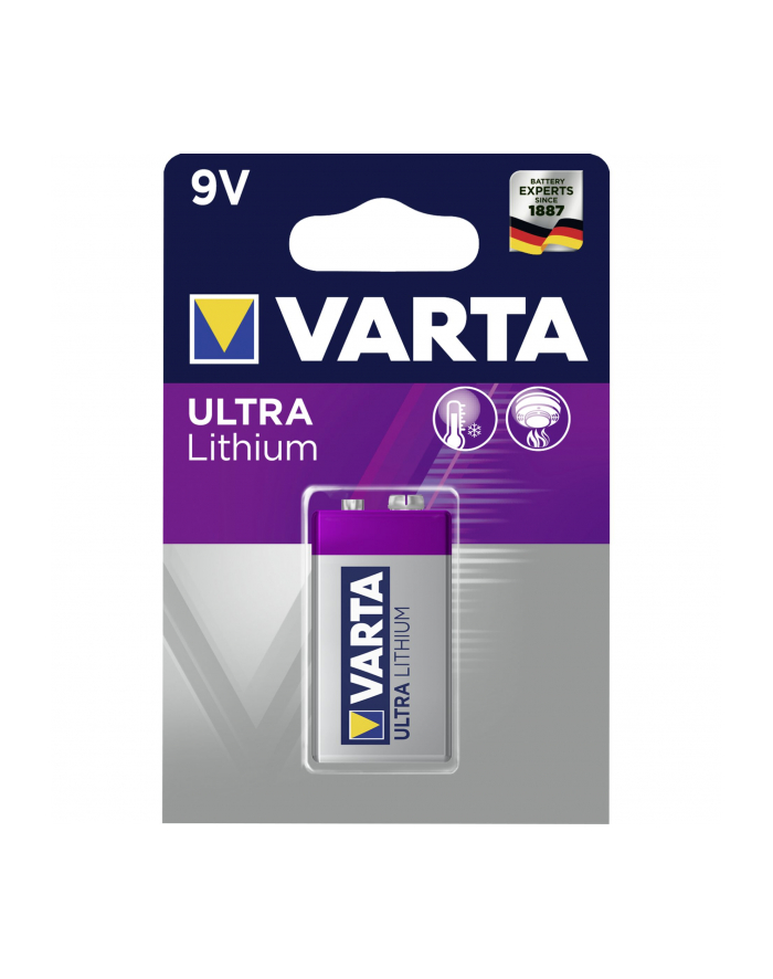 10x1 Varta Ultra Lithium 9V-Block 6 LR 61 PU karton wewn. główny