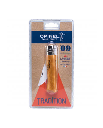 Opinel pocket knife No. 09 carbon blade with wood handle