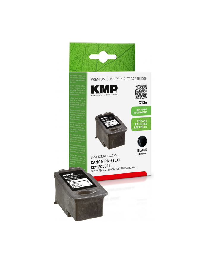 KMP C136 tusz czarny kompatybilny z Canon PG-560 XL główny