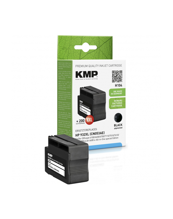 KMP H104 Tusz czarny do HP CN 053 AE 932 XL główny