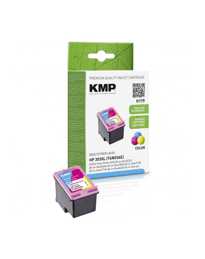 KMP H179 Tusz 3 kolory kompatybilny z HP T6N03AE 303 XL główny