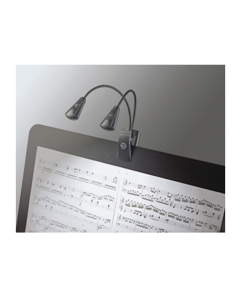 K&M 12243 Music Stand Light Double LED FlexLight