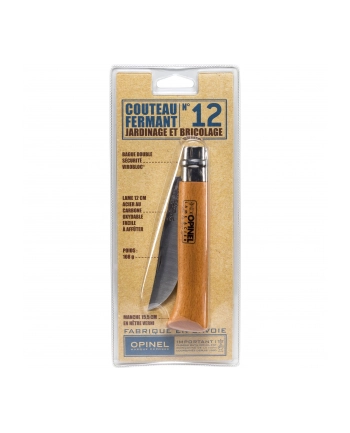Opinel pocket knife No. 12 carbon blade with wood handle nr 2
