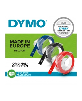 Dymo 3D tasma 9 mm x 3 m plastik blyszczacy czerwony