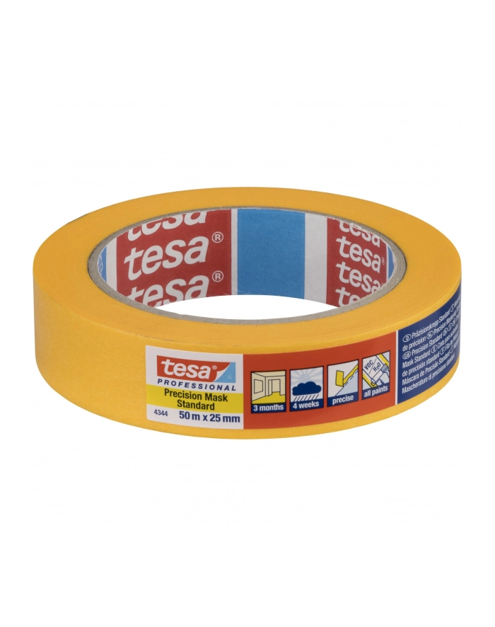 Tesa Masking Tape 50m x 25mm Stand.Prec. yellow 04344 główny