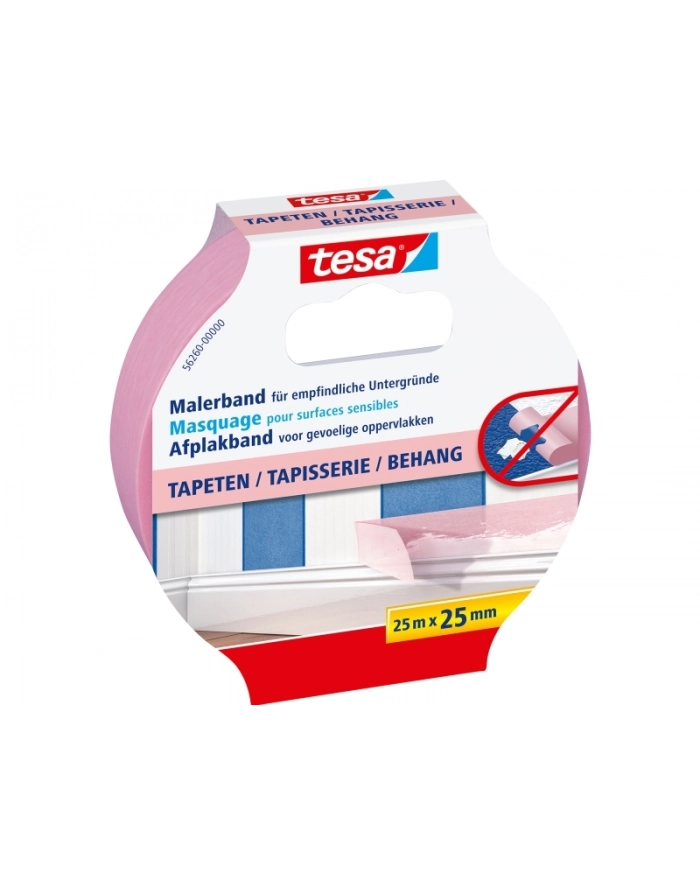 Tesa Kreppband 25m x 25mm Preci.indoor rosa 56260 główny