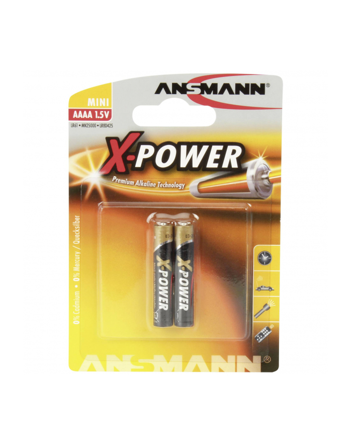 10x2 Ansmann Alkaline AAAA X-Power                1510-0005 główny