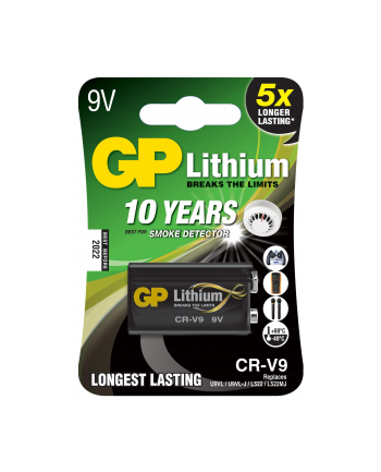 gp batteries 1 GP bateria litowa 9V idealna do czujnika dymu etc.