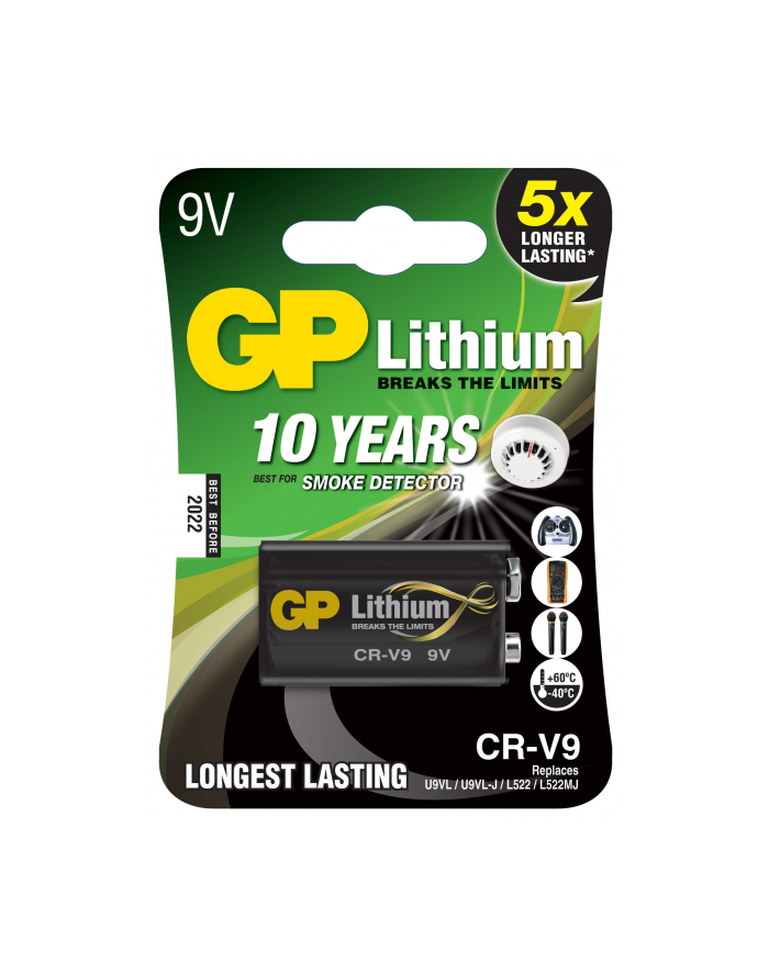 gp batteries 1 GP bateria litowa 9V idealna do czujnika dymu etc. główny