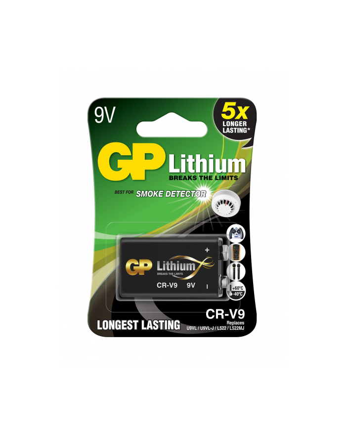 gp batteries 1 GP bateria litowa 9V idealna do czujnika dymu etc. główny