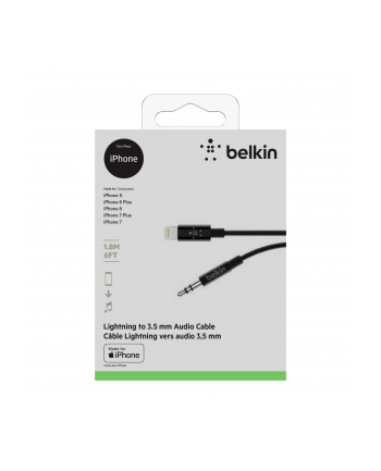 Belkin MIXIT Lightning na 3,5mm AUX kabel 1,8m AV10172bt06-BLK