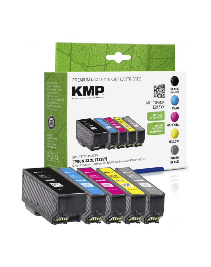 KMP E216VX multipak BK/PBK/CMY kompatybilny z Epson T 3357 XL główny