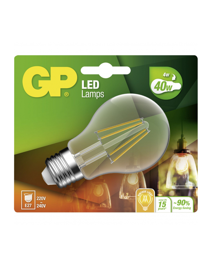 gp batteries GP Lighting Filament Classic E27 4W (40W) 470 lm        GP 078203 główny