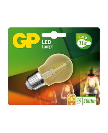 gp batteries GP Lighting LED mini globe gold E27 1,2W (25W)filament GP 080596