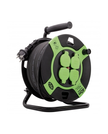 REV Cable Drum Resin 40m IP 44 4-fold Kolor: CZARNY green nr 1