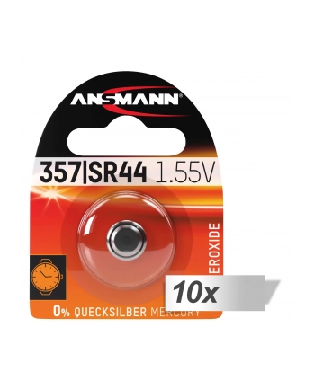 10x1 Ansmann 357 Silveroxid SR44 nr 1