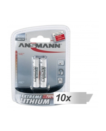 10x2 Ansmann Lithium Micro AAA LR 03 Extreme nr 1
