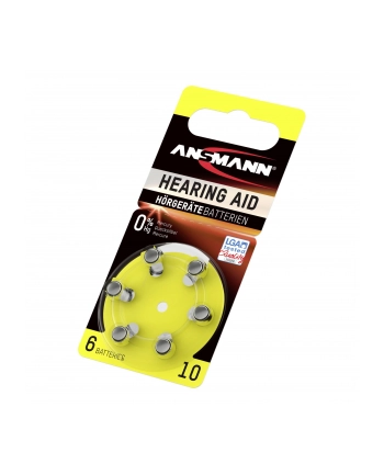 10x6 Ansmann Zinc-Air 10 (PR70) baterie do aparatów sluchowych nr 1