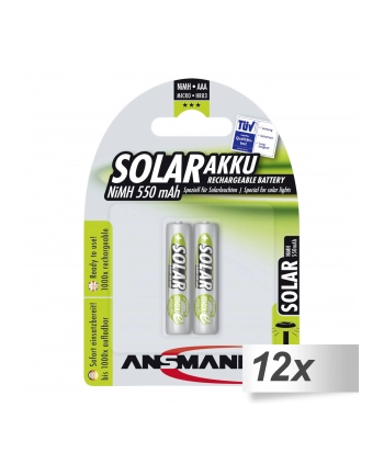 12x2 Ansmann maxE NiMH akumulat. Micro AAA 550 mAh SOLAR nr 1