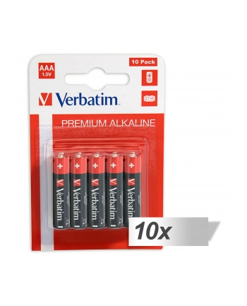 10x10 Verbatim bateria alkalicz. Micro AAA LR 03            49874 nr 1