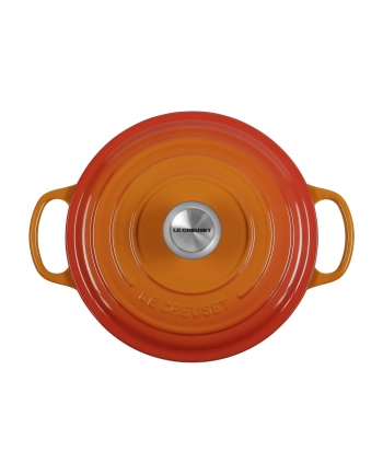 Le Creuset Signature brytfanna okragly 24 cm czerwona nr 1