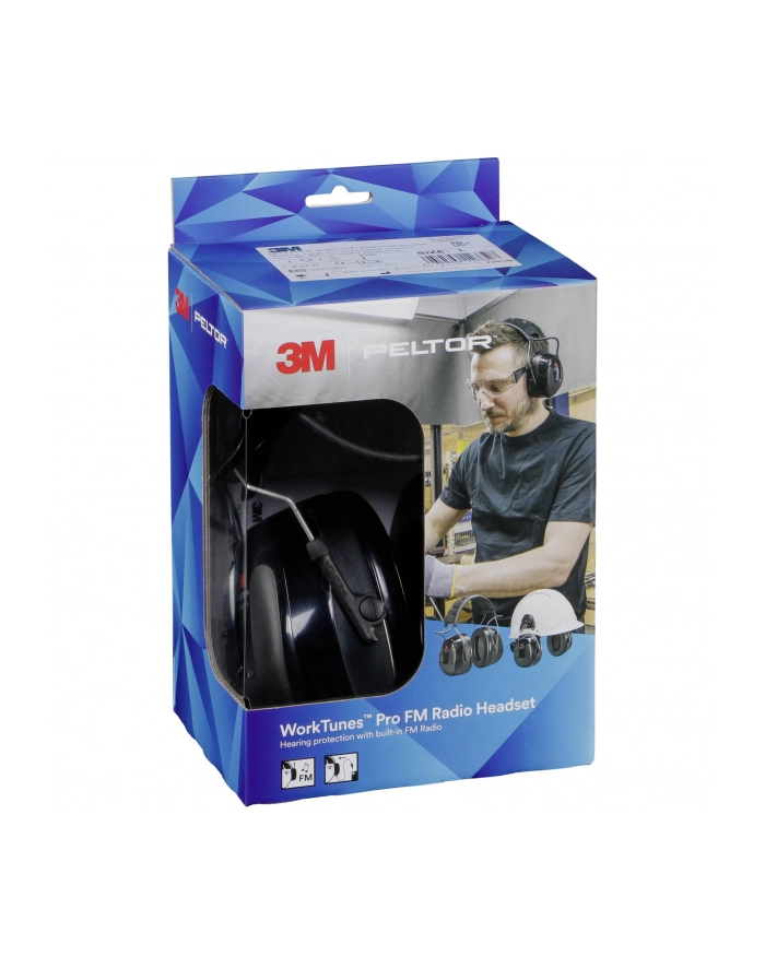 3M Peltor WorkTunes Pro nauszn. nahelmowe z radiem FM główny