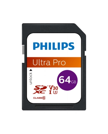 Philips SDXC Card           64GB Class 10 UHS-I U3 V30 A1 nr 1