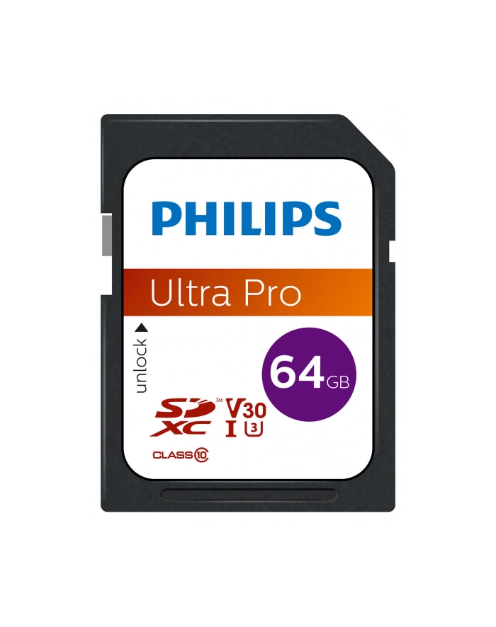 Philips SDXC Card           64GB Class 10 UHS-I U3 V30 A1 główny