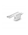 Belkin Dual USB-A ladowarka, 24W z kablem USB-C 1m, bialy - nr 7