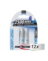 12x2 Ansmann maxE NiMH aku. 2500 Mignon AA 2400 mAh - nr 1