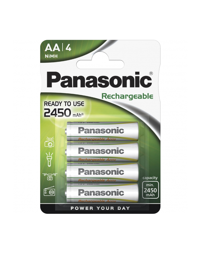 12x4 Panasonic akum. NiMH Mignon AA 2450 mAh Rechargeable Evolta główny