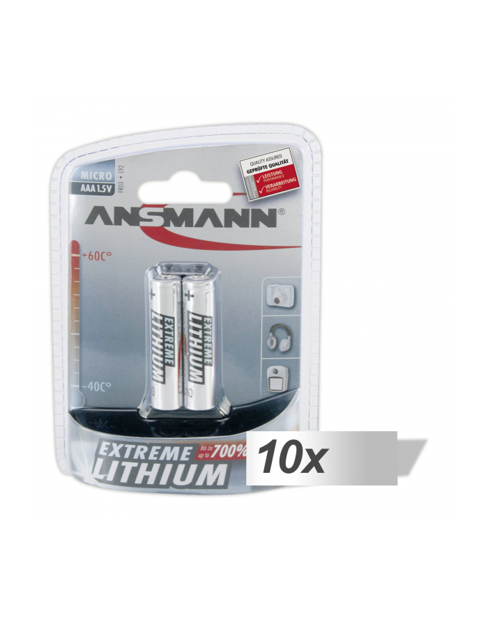 10x2 Ansmann Lithium Micro AAA LR 03 Extreme główny