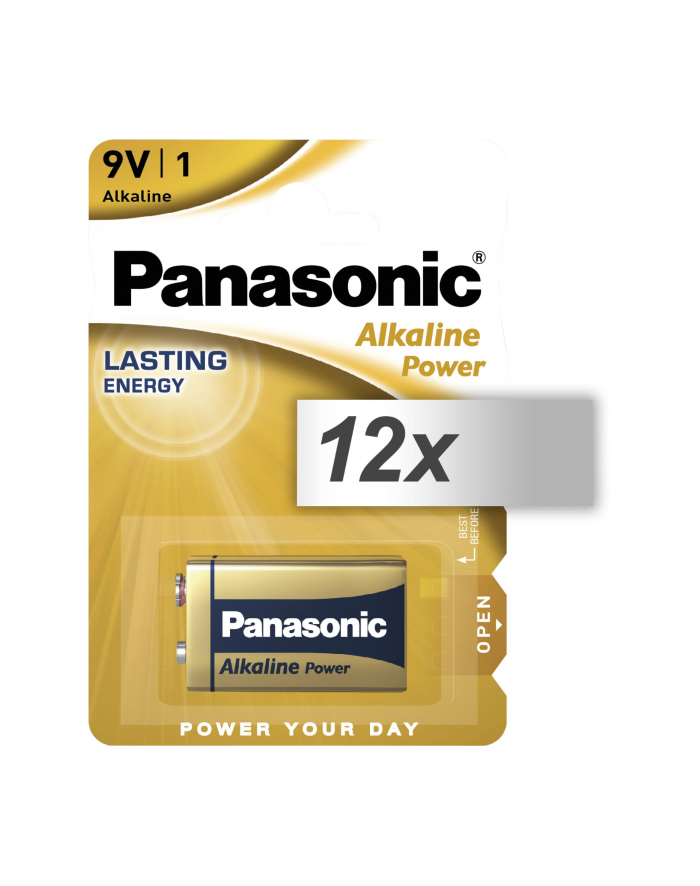 12x1 Panasonic Alkaline Power 9V-Block główny