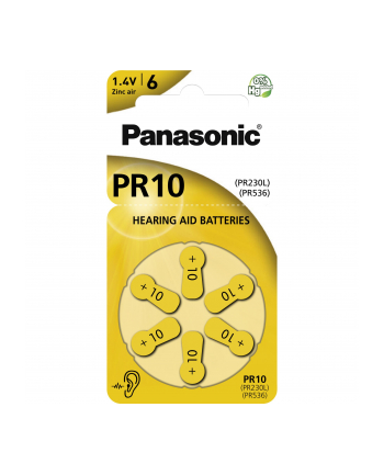 10x1 Panasonic PR 10 baterie do apar. sluchowych Zinc Air 6 szt.