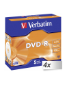 4x5 Verbatim DVD-R 4,7GB 16x Speed, Jewel Case - nr 1