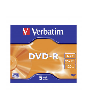 4x5 Verbatim DVD-R 4,7GB 16x Speed, Jewel Case